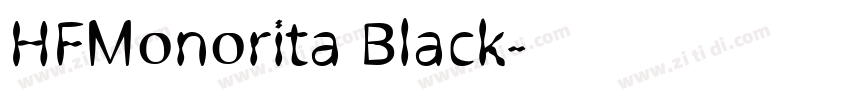 HFMonorita Black字体转换